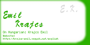 emil krajcs business card